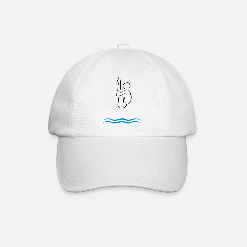 High diving - Baseball Cap - white/white