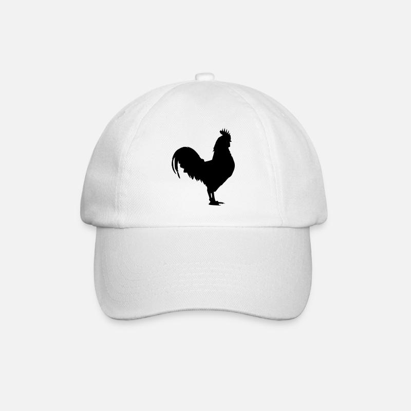 Hahn - Baseballkappe - Weiß/Weiß