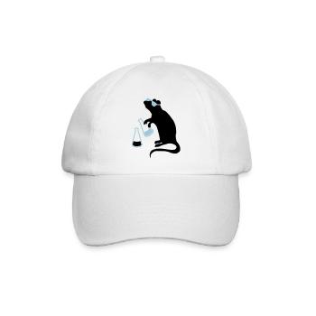 laborratte - Baseballkappe - Weiß/Weiß - Vorne