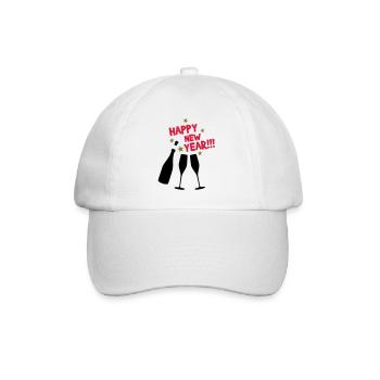 Happy new year - Bonne année - Casquette classique - blanc/blanc - Devant