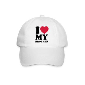 I love my brother - Baseball Cap - white/white - Front