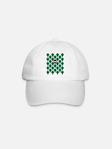 Fairytale - Märchen - Rotkäppchen - Wolf - Grafik - Baseballkappe - Weiß/Weiß