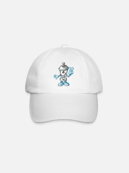 Bombe de peinture cartoon - Casquette classique - blanc/blanc