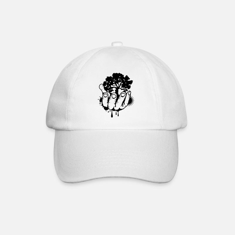 Un arbre tenu par une main - Casquette classique - blanc/blanc