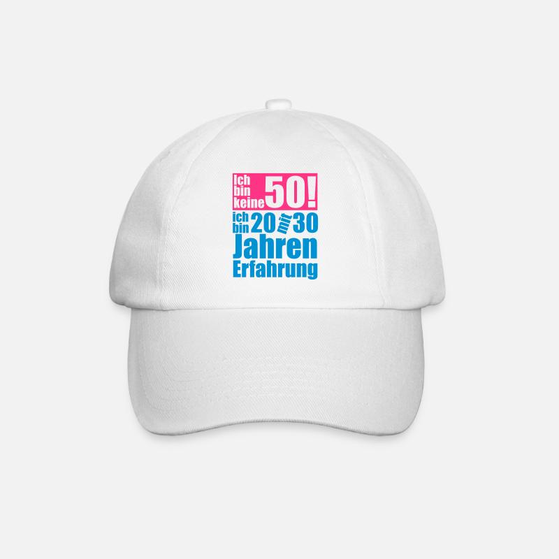 Ich bin keine 50! - Baseballkappe - Weiß/Weiß