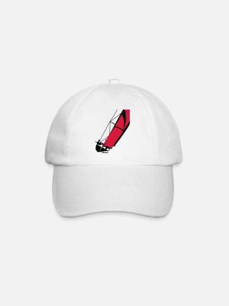 Segelboot - Baseballkappe - Weiß/Weiß
