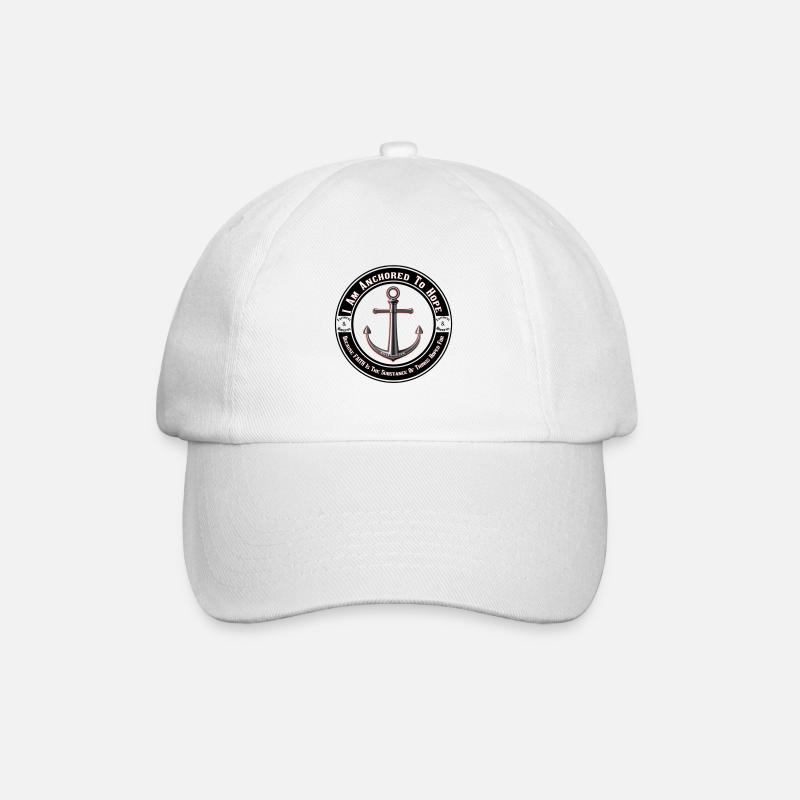 Verankert durch meinen Glauben - Baseballkappe - Weiß/Weiß