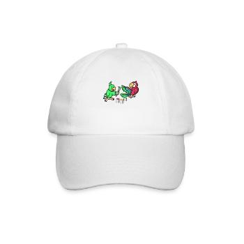 Papageien malen alles schön bunt - Baseballkappe - Weiß/Weiß - Vorne