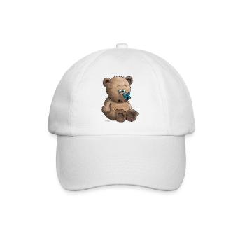 teddy bear - Baseball Cap - white/white - Front