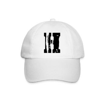 H - Buchstabe - Baseballkappe - Weiß/Weiß - Vorne