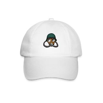 Gas Mask Military Amy Drawing Gas Pilot Flight - Baseball Cap - white/white - Front