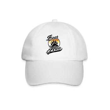 Bear Area Paw LGBT Gay Pride Bear CSD - Baseball Cap - white/white - Front