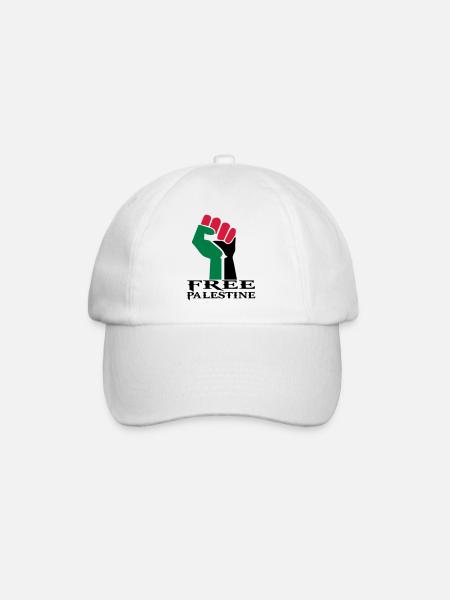 Zeichnen der palästinensischen Symbolflagge Paläst - Baseballkappe - Weiß/Weiß