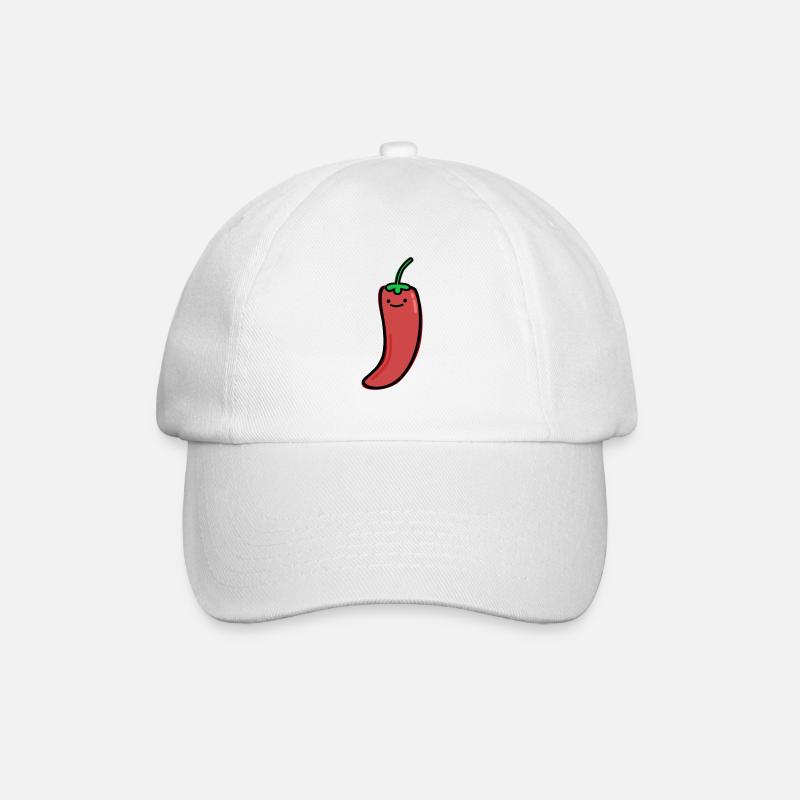 Chili-Pfeffer - Baseballkappe - Weiß/Weiß