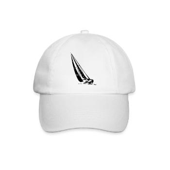 segelboot - Baseballkappe - Weiß/Weiß - Vorne