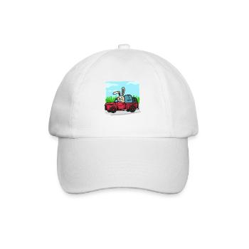 Bunny avec la voiture pendant le voyage - Casquette classique - blanc/blanc - Devant
