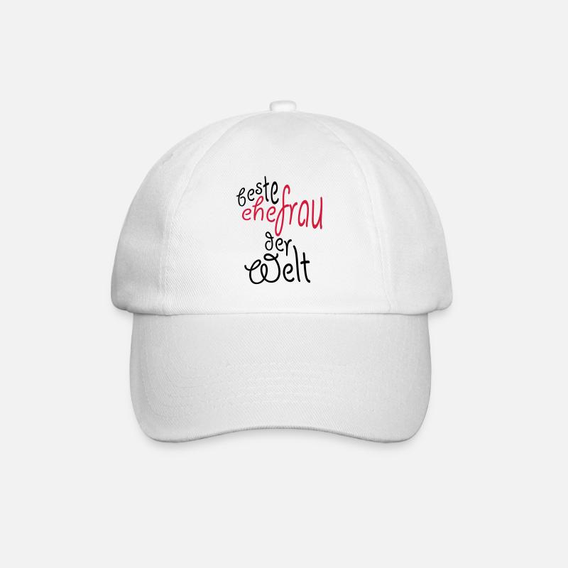 Geschenk für die beste Ehefrau der Welt - Baseballkappe - Weiß/Weiß