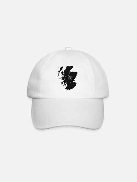 Schottland - Baseballkappe - Weiß/Weiß