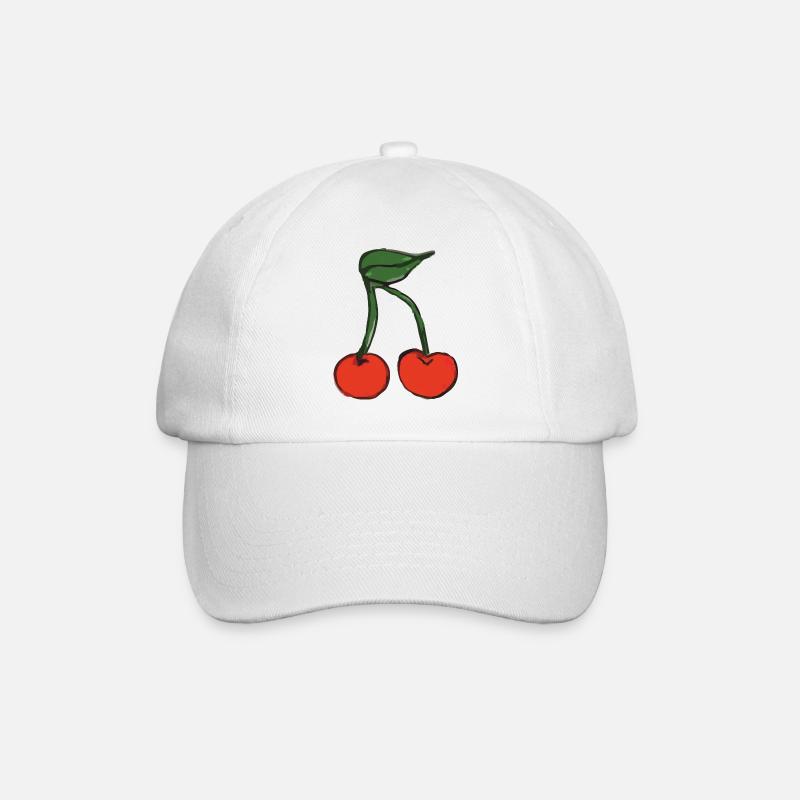 kirsche cherry - Baseballkappe - Weiß/Weiß