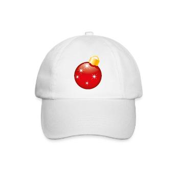 Smiley Christmas bauble - Casquette classique - blanc/blanc - Devant