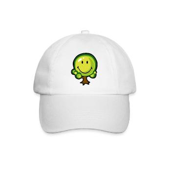 Smiley Oak Tree - Baseball Cap - white/white - Front