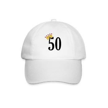 50 ans - Casquette classique - blanc/blanc - Devant