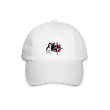 Nature Wilderness Chiens Husky Compass Windrose - Casquette classique - blanc/blanc - Devant