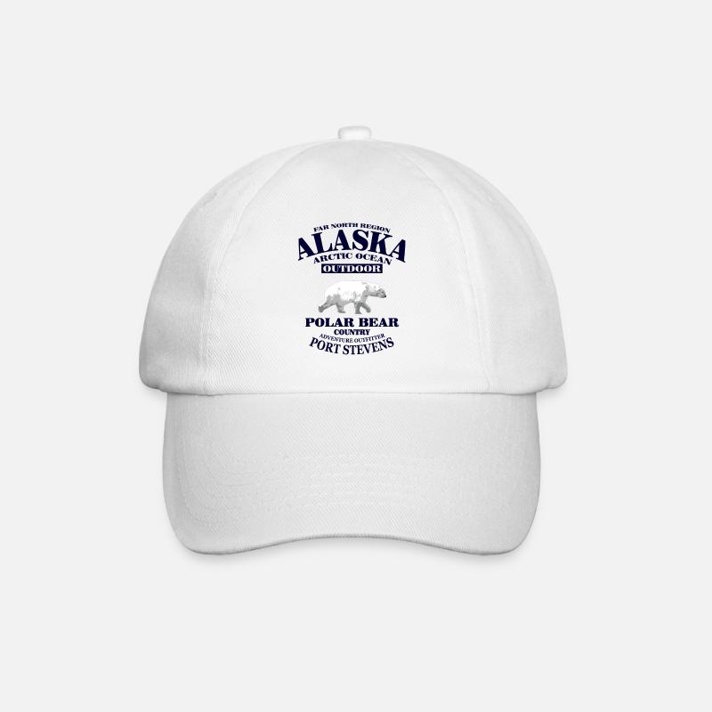 Alaska - Polar Bear - Baseballkappe - Weiß/Weiß