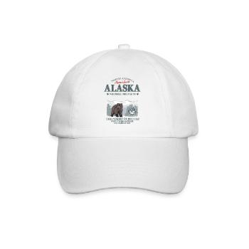 Alaska - Grizzly Bear - Baseballkappe - Weiß/Weiß - Vorne