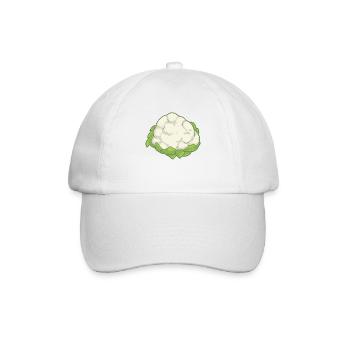 Blumenkohl Gemüse Speise Vegan - Baseballkappe - Weiß/Weiß - Vorne