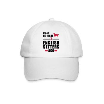 English setter - Baseball Cap - white/white - Front