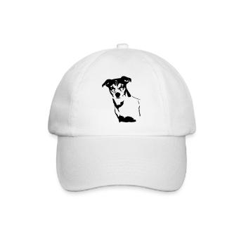 Jack Russell Terrier head - Baseball Cap - white/white - Front