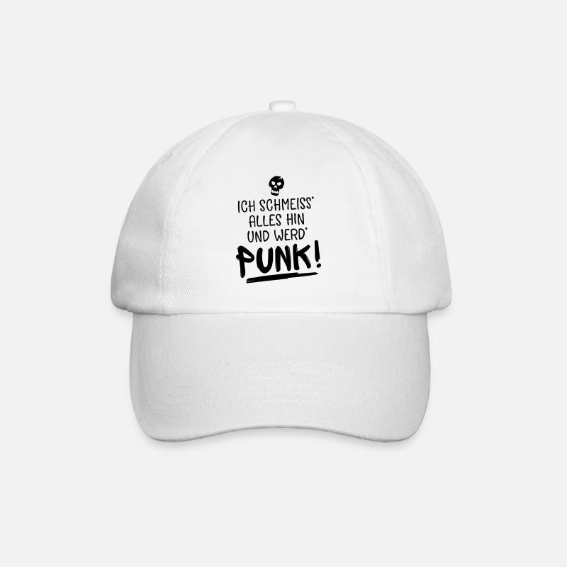 punk spruch humor - Baseballkappe - Weiß/Weiß