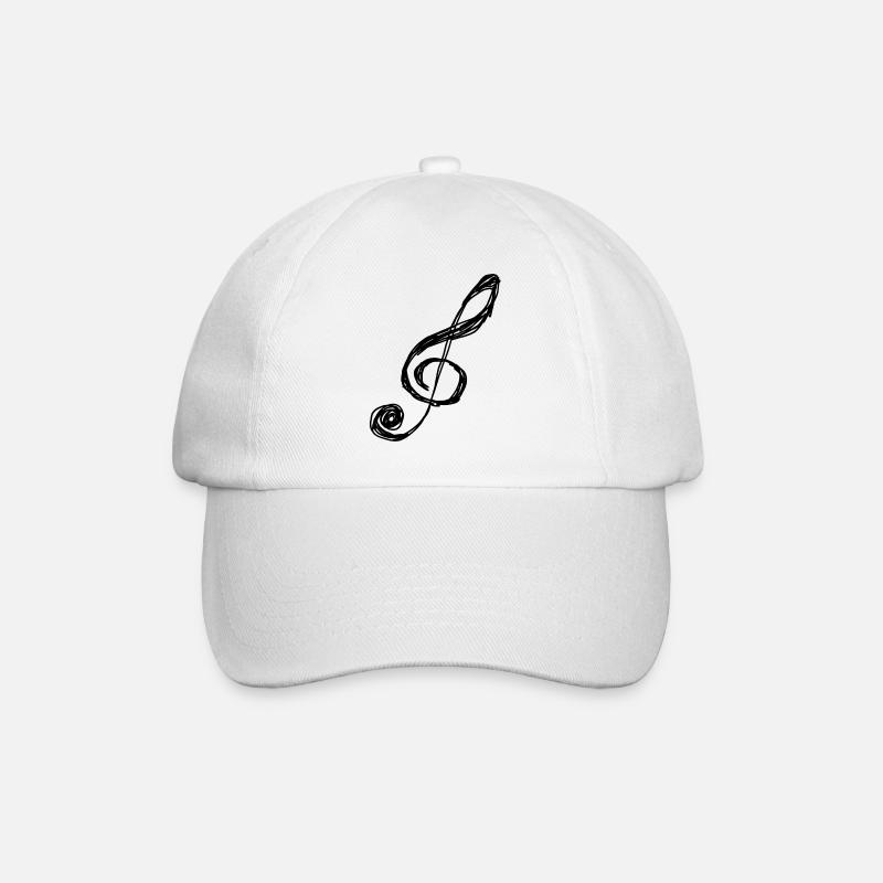 Violinschlüssel - Baseballkappe - Weiß/Weiß