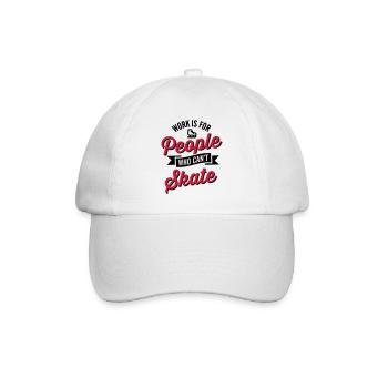 Work is for people who can't ice skate - Casquette classique - blanc/blanc - Devant