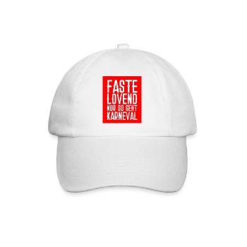 Fastelovend - so geht Karneval Kostüm Köln Alaaf - Baseballkappe - Weiß/Weiß - Vorne