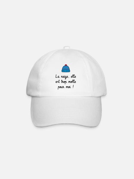La neige, elle est trop molle pour moi ! Culte - Casquette classique - blanc/blanc