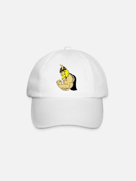 strong viking 02 - Baseball Cap - white/white