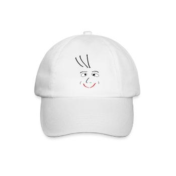 Line face Face painted from lines - Baseball Cap - white/white - Front