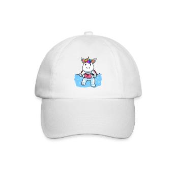 Licorne bébé natation piscine loisirs enfants - Casquette classique - blanc/blanc - Devant