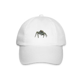 Horror Spinne Phobie Panik Spinnen Halloween - Baseballkappe - Weiß/Weiß - Vorne