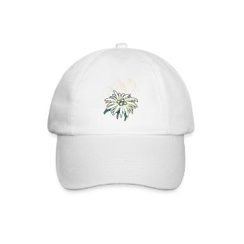 Mountains mountains peaks Edelweiß Blume Tirol - Baseball Cap - white/white - Front