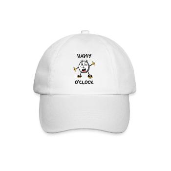 It's time to be happy - Baseball Cap - white/white - Front