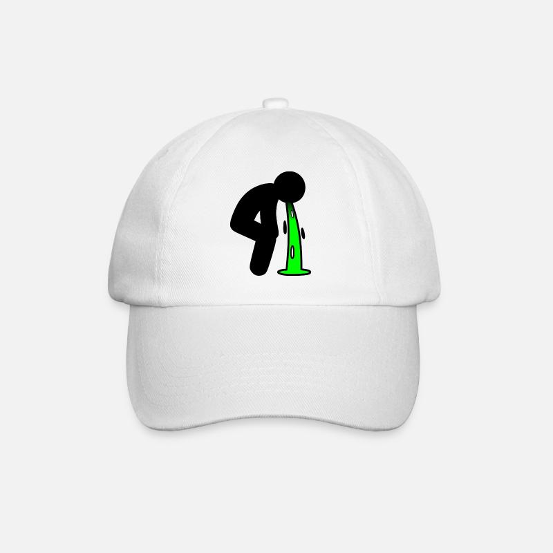 Vomir en vert - Casquette classique - blanc/blanc