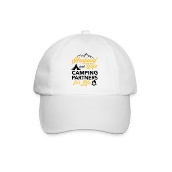 camping - Baseball Cap - white/white - Front