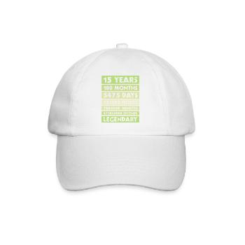 15 years legendary - anniversary - company - anniversary - Baseball Cap - white/white - Front