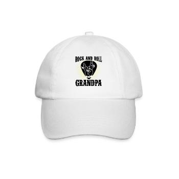 Rock and Roll Grandpa - Baseballkappe - Weiß/Weiß - Vorne