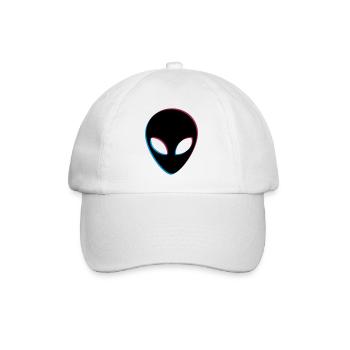 Alien 3D effect - Baseball Cap - white/white - Front