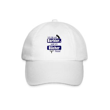 Buchhalter Steuerberater lustiges Geschenk Barbier - Baseballkappe - Weiß/Weiß - Vorne