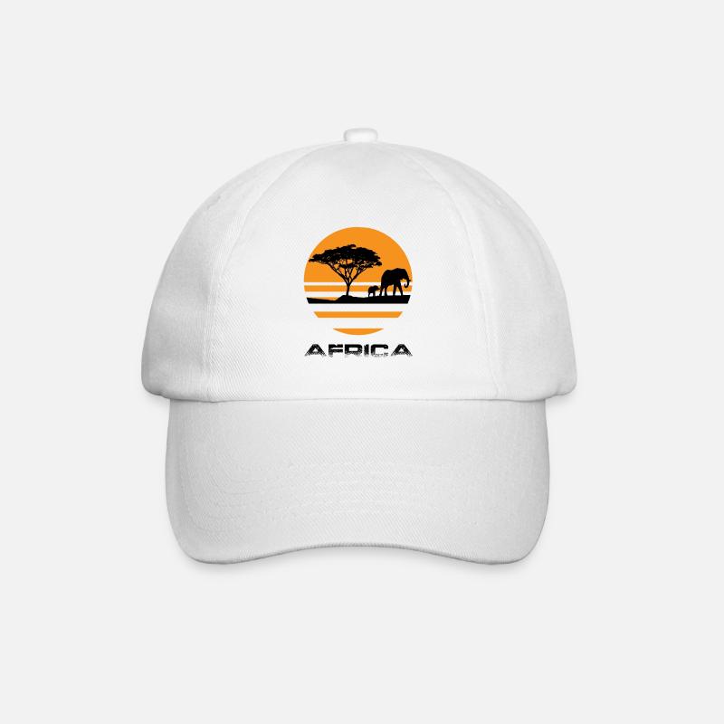 Afrika - Baseballkappe - Weiß/Weiß